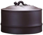 Purple Clay Tea Canister Jar - Large, Airtight, Snap Closure - Perfect for Spices, Tea, Coffee Beans - Elegant Modern Style by Unknown