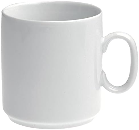 Revol White Mug (Set of 6) White Porcelain Coffee Mug 11.75-oz by Revol