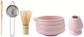 5 Pcs Pink Ceramic Matcha Bowl And Whisk Set Includes And Holder Scoop Sifter Tea Ceremony Kit by Unknown