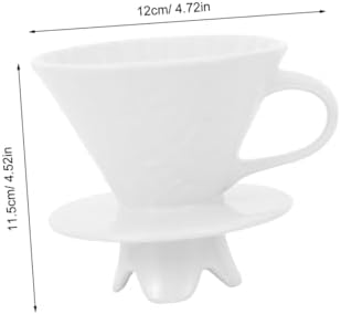 Holibanna Ceramic Coffee Filter Cup, Retro Four-leg Style Hand Pour Dripper - Image 2