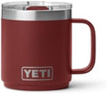 YETI Rambler 10 oz Ceramic Lined Stackable Mug, Vacuum Insulated, Stainless Steel with MagSlider Lid, Stag Red by YETI