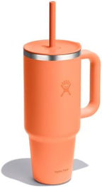 Hydro Flask Travel Tumbler with Handle, Lid and Straw - Insulated Stainless Steel in 40 Oz Nectar Orange - Image 2