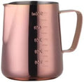 Milk Frother Cup Stainless Steel 350/550ml Espresso Coffee Pull Flower Milk Mugs Cup Stainless Steel Craft Latte Art Jug Pitcher Mug(550ml rose gold) by Unknown