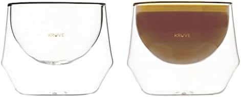 KRUVE IMAGINE Coffee Cups - Handcrafted Double-Wall Glass Cups (Set of 2, (50oz/150ml) - Perfect for Latte Art & Espresso - Durable Borosilicate Glass - Ideal Gift for Coffee Mugs Lovers - Cortado by KRUVE