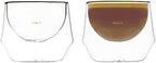 KRUVE IMAGINE Coffee Cups - Handcrafted Double-Wall Glass Cups (Set of 2, (50oz/150ml) - Perfect for Latte Art & Espresso - Durable Borosilicate Glass - Ideal Gift for Coffee Mugs Lovers - Cortado by KRUVE