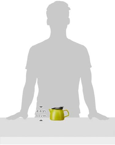 FORLIFE Bell Ceramic Teapot with Basket Infuser, 16-Ounce/470ml, Lime - Image 5