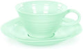 Portmeirion Sophie Conran Celadon Teacup and Saucer, Set of 4 by Portmeirion