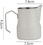 Gravy Boat Stainless Steel Frothing Coffee Cup Milk Pot Espresso Cups Latte Art Milk Frother Frothing Sauce Jug (Color : 350ML BK) - Image 2