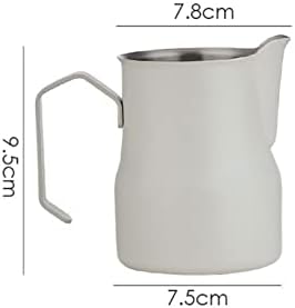 Gravy Boat Stainless Steel Frothing Coffee Cup Milk Pot Espresso Cups Latte Art Milk Frother Frothing Sauce Jug (Color : 350ML BK) - Image 2