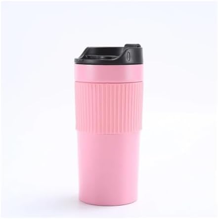 Portable Coffee Maker French Press Insulated Mug with Double Walled Insulated Vacuum Coffee Tea Mug for Travel Outdoor(Pink) by Unknown