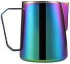 Milk Frother Cup Stainless Steel 304 Stainless Steel Tip Milk Foam Cup Fancy Frothing Pitcher Coffee Latte Art Tool 350ml/450ml/600ml(Colorful-A 600ml) by Unknown