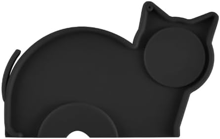 Cute Cat Coffee Knock Box Espresso Machine Accessories Small Coffee Dump Bin for Home and Office (Knock Box and Tamper Mat) - Image 5