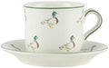 London Pottery Porcelain Coffee Cup with Saucer 220ml/7.4oz, British Teacup Set for Latte, Cappuccino, Espresso, Tea Party Wedding Birthday Housewarming Gift (Duck，Cup and Saucer, 220ml) by LondonPottery