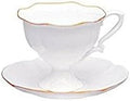 Coffee Set Cup and Saucer Golden Ribbon Natasha 2 pc Wedding by Unknown