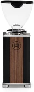 Rocket Espresso Giannino Espresso Grinder | 55mm | Stepless | Programmable Dosing | Insulated Case | (Black/Wood) by RocketEspressoMilano