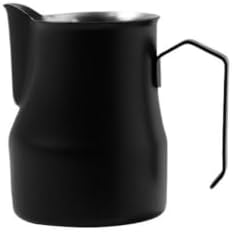 Milk Frother Cup Stainless Steel 304 Stainless Steel Milk Frothing Pitcher 350ml 450ml With Scale Espresso Latte Barista Tool Coffee Shop Home Use(Black-450ml) by Unknown