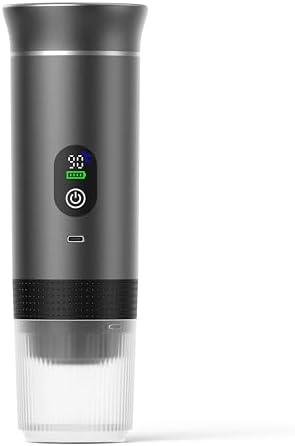 Automatic Espresso Maker – Dual Hot & Cold Brew – 20 BAR Pressure – Compact Portable Coffee Machine with Rapid Heating – Built-In Transparent Cup – Travel-Friendly Design by CHEFNIFICENT