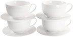 Coffee Mugs Set,Ceramic Tea Cup with saucer, Espresso Cups 8-piece, Stackable Cups, for Latte,Hot Tea,Cappuccino, Mocha, Cocoa, dishwasher, oven, microwave safe, Best gift, 12 Oz(350ML) by Jinsongdafa