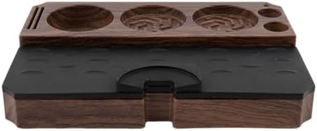 Coffee Tamper Station with Wood Grain Finish, Multifunctional Pressing Base for 51mm 53mm 58mm Portafilters, Stable Espresso Tamping Mat with Silicone Anti-Slip Layer - Image 4