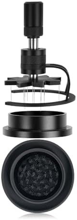 IKAPE 54MM WDT Tool, Espresso Stirrer Distribution Tool, Adjustable Needle Height, Coffee Stirrer with Dosing Funnel & Stand(With Brush) by IKAPE