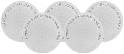 Titanium Coating Espresso Puck Screen 51/53/58.5mm Reusable Metal Filter 0.8mm Thickness Lower Shower Screen(5pcs 53mm) by Unknown