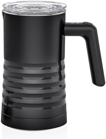 4 in 1 Electric Milk Frother and Steamer, 580ml Automatic Milk Warmer with Non Stick Interior, Hot and Cold Foam Maker for Coffee, Latte, Cappuccino, Hot Chocolate (US Plug) by Unknown