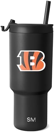 Simple Modern Cincinnati Bengals Tumbler with Flip Lid, Straw 30oz | NFL by Unknown