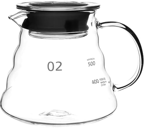 Pour Over Coffee Maker with Lid,Clear Glass for Coffee Shop，350ml by Unknown