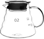 Pour Over Coffee Maker with Lid,Clear Glass for Coffee Shop，600ml by Unknown