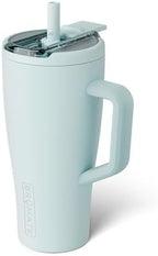 BrüMate Era Flip 30oz Tumbler with 100% Leakproof Covered Straw Lid | Hygienic Covered Straw | Insulated Stainless Steel Water Bottle with Handle | Cup Holder Friendly | BPA-Free (Blue Agave) by Br%C3%BCMate
