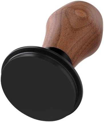 Normcore 58.5mm Coffee Tamper V4.1 with Click Sound Feedback, Spring Loaded Tamper With Titanium PVD Coating Flat Base, Genuine American Walnut Handle - Image 4