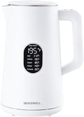 1.5L Electric Kettle Temperature Control, Porcelain White by QUAXWELLProducts