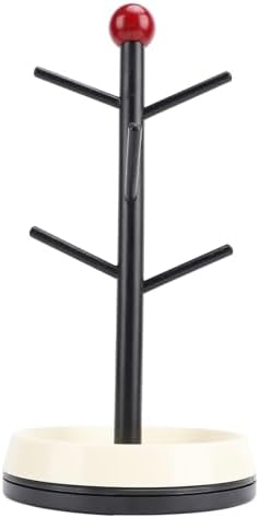 Mug Holder Tree, 6 Hooks Mug Holder Tree, Wooden Coffee Cup Holder Mug Tree Rack Stand Ideal for Countertop Standard Use (A) by Tyenaza