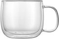 Restaurantware Glass Espresso Cups 12 Count 17 Ounces Borosilicate Double Wall Glass Coffee Mugs Insulated Clear Tea Drinkware for Hot or Cold Beverages by Restaurantware
