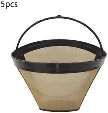 Genérico 1/3/5pcs Cone Shape Coffee Filter Mesh Basket Stainless Steel Refillable Tea Water Separator Reusable Filters(5pcs) - Image 2