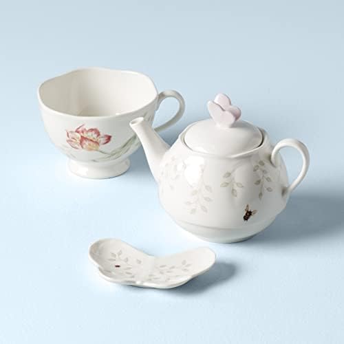 Lenox 6083927 Butterfly Meadow Teapot with Lid, White - Image 4
