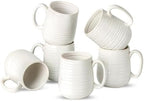 Coffee Mugs, 15 Ounce Coffee Cups Set of 6, Ceramic Mugs with Handle by JINGUS