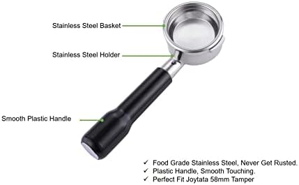 58mm Bottomless Portafilter Compatible with Breville BES900XL, BES920XL, BES980XL, BES990BSS Espresso Machine with Filter Basket-Plastic Handle, Black - Image 2