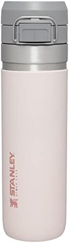 Stanley Quick Flip GO Water Bottle 24 oz | Push Button Lid | Leakproof and Packable for Travel and Sports | Insulated Stainless Steel | BPA-Free | Rose Quartz by Unknown