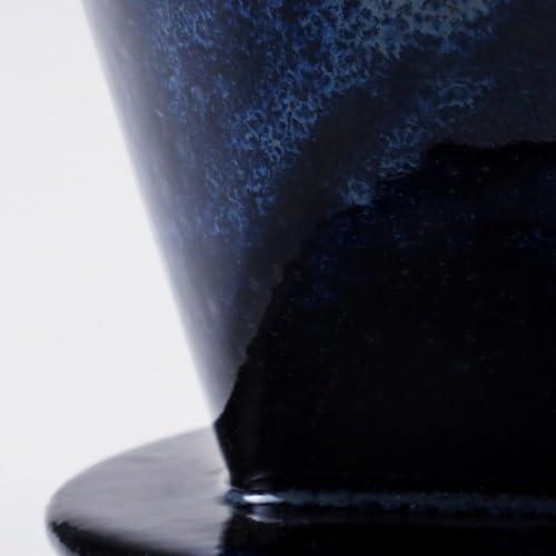 Asayu Japan Ceramic Coffee Pour Over Maker Set in Dark Navy Blue - Image 2