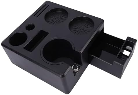 SIXRUN Coffee Tamping Station with Drawer Storage, ABS and Silicone Tamper Mat Organizer for Accessories and Barista Tools - Image 7