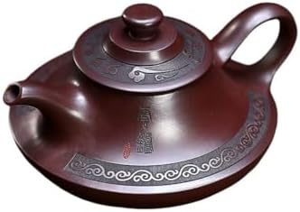 Tea Kettle Creative Purple Clay Teapot Home Tea Room Red Clay Carved Cloud Furnace Teapot Ceramic Tea Infuser by Unknown