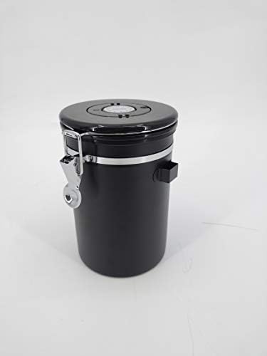 FixtureDisplays® Airtight Sealed Coffee Bean Storage Canister with Expiration Date Dial - Co2 Valve Vacuum Sealed Coffee Container with Scoop for Beans Grounds 15436 by FixtureDisplays