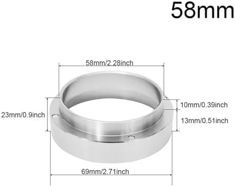 Coffee Dosing Ring, Aluminum Espresso Funnel, 51/53/58mm - Image 2