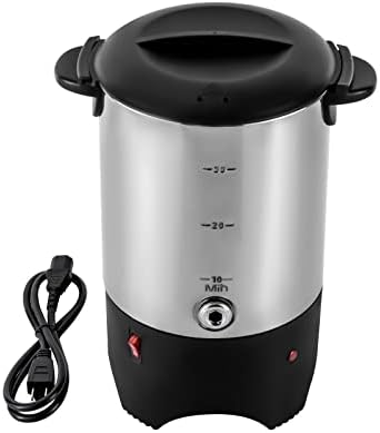 5.2L/175oz 1KW Coffee Urn, Large Capacity 30-Cup Electric Coffee Maker, Fast Heating, Anti-Dry Burn, Stainless Steel Coffee Maker with Removable Filter for Home Office Commercial Use by Unknown