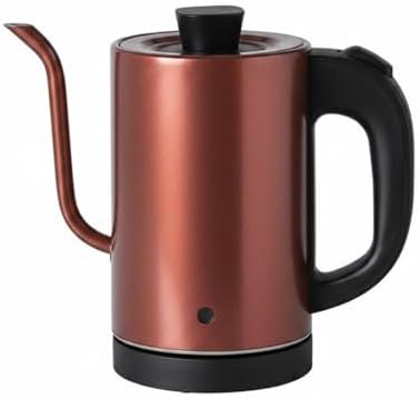 Electric Kettle Gooseneck Kettle Pour Over Kettle Hot Stainless Steel Interior With Consistent And 1000W Base Heating Suitable for morning coffee afternoon tea small household use, Bronze by YWJLQH