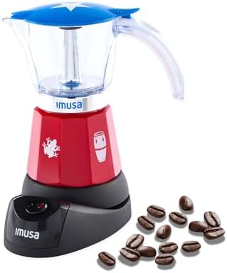 IMUSA 6 or 3 Cup Electric Boricua Espresso Coffee Maker, Red by VisitIMUSA
