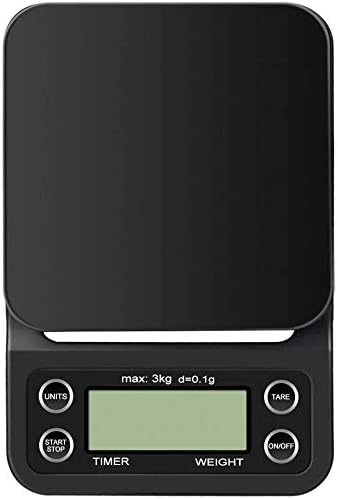 Digital Coffee Scale with Timer, 3000g x 0.1g Precision LCD Display Electronic Small Portable Home Kitchen Cooking Multifunction Food Weighing by Unknown