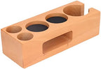 Wooden Coffee Tamper Holder, Coffee Tamper Mat, Silicone Coffee Mat Avoid Slip, Stand Tamper Station Wooden Base for Coffee Hine for 2 3in Coffee Hine Handle Bracket, Coffee Tamper Mat, Woo - Image 5
