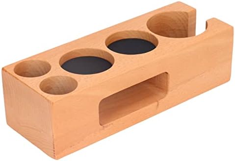 Wooden Coffee Tamper Holder, Coffee Tamper Mat, Silicone Coffee Mat Avoid Slip, Stand Tamper Station Wooden Base for Coffee Hine for 2 3in Coffee Hine Handle Bracket, Coffee Tamper Mat, Woo - Image 5